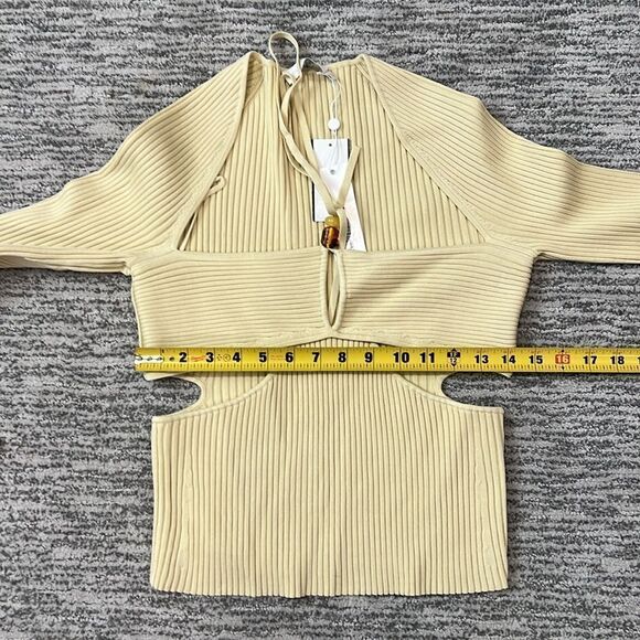 NWT Jonathan SIMKHAI Elenor Halter Top Dried Pineapple Large - Picture 9 of 12